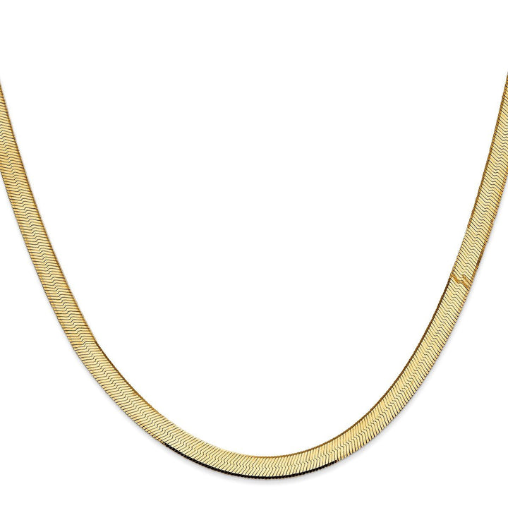 Gold 5.5mm Herringbone Chain, 24" - Chain - Design Jewellers Edmonton