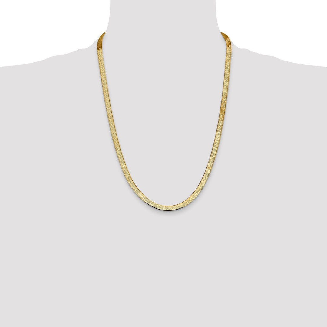Gold 5.5mm Herringbone Chain, 24