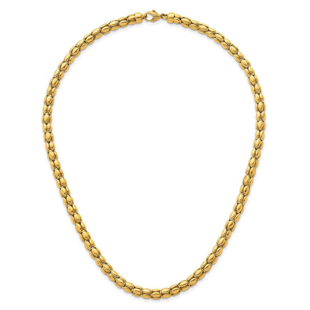 Gold 5.5mm Link, Other Necklace, 17.5