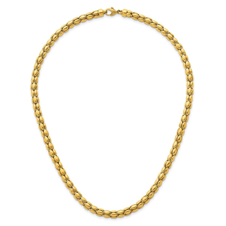 Gold 5.5mm Link, Other Necklace, 17.5" - Necklace - Design Jewellers Edmonton