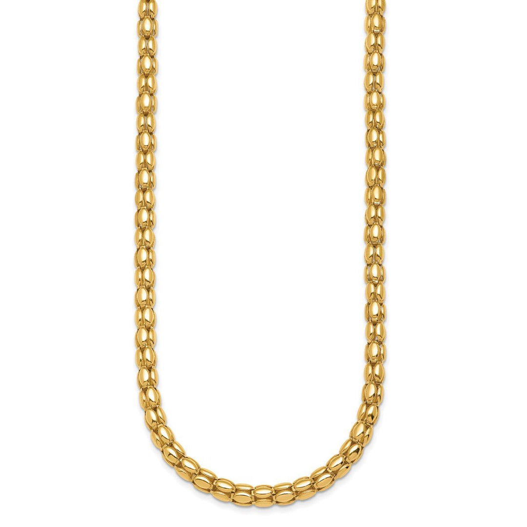 Gold 5.5mm Link, Other Necklace, 17.5