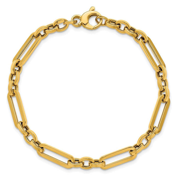 Gold 5.5mm Paperclip Bracelet, 7.5" - Bracelet - Design Jewellers Edmonton