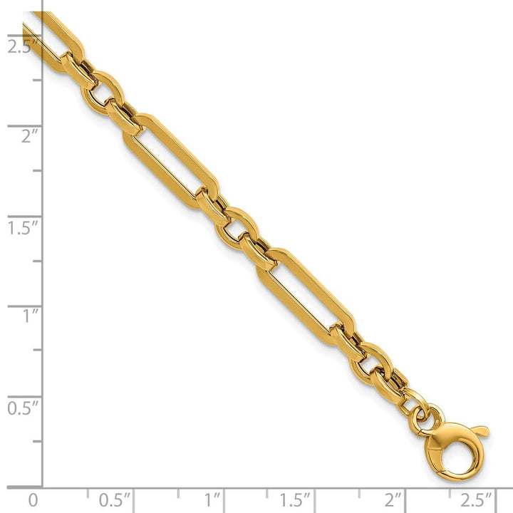 Gold 5.5mm Paperclip Bracelet, 7.5" - Bracelet - Design Jewellers Edmonton
