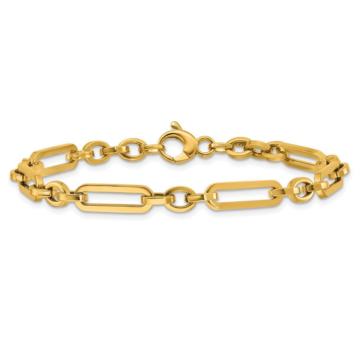 Gold 5.5mm Paperclip Bracelet, 7.5" - Bracelet - Design Jewellers Edmonton
