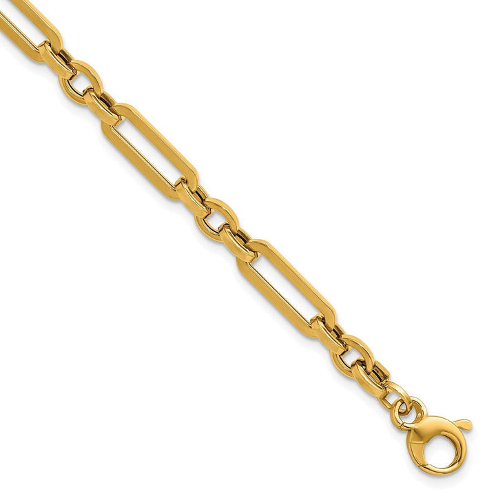 Gold 5.5mm Paperclip Bracelet, 7.5" - Bracelet - Design Jewellers Edmonton