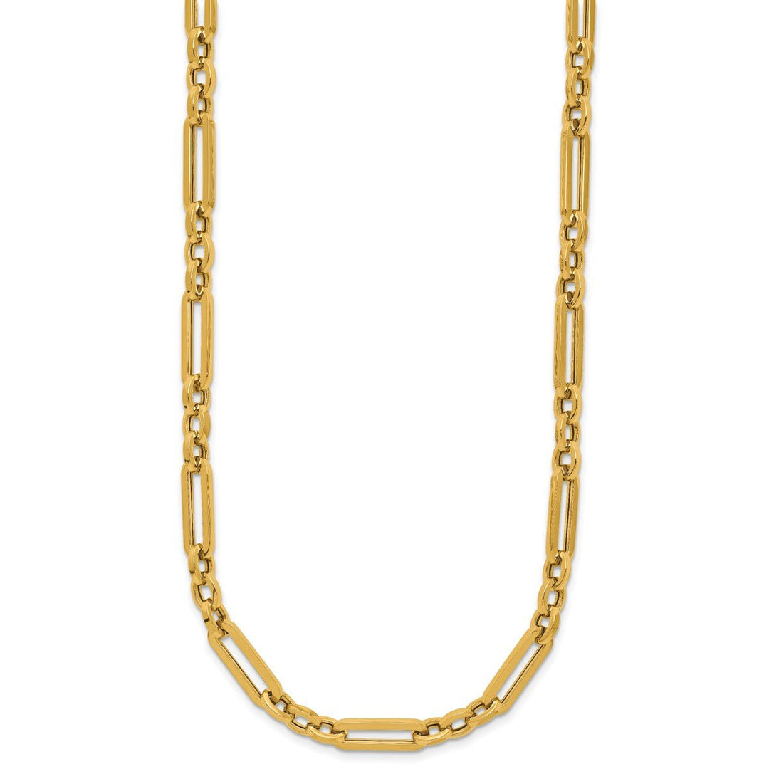 Gold 5.5mm Paperclip Necklace, 18