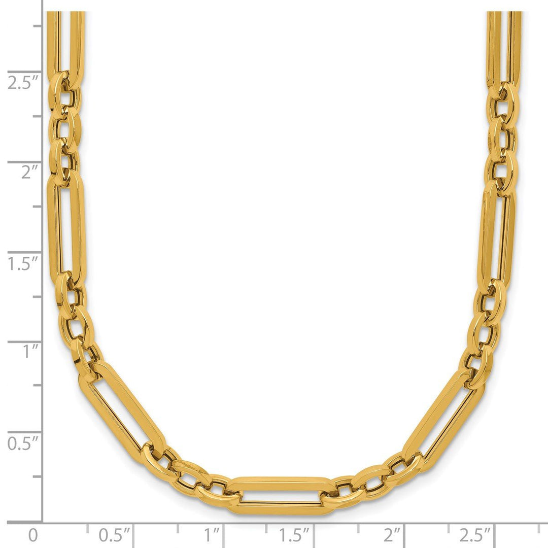 Gold 5.5mm Paperclip Necklace, 18