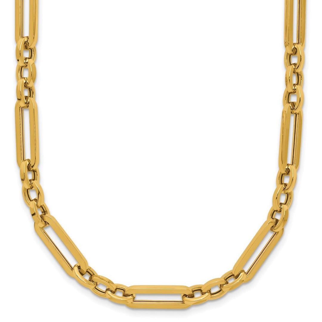 Gold 5.5mm Paperclip Necklace, 18"