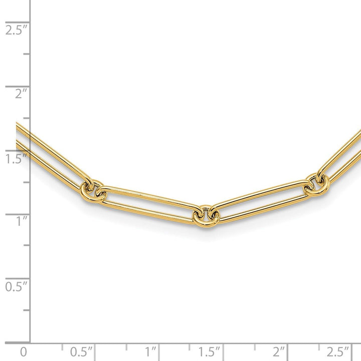 Gold 5.5mm Paperclip Necklace, 18" - Necklace - Design Jewellers Edmonton