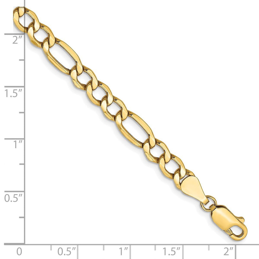 Gold 5.75mm Figaro Chain, 7