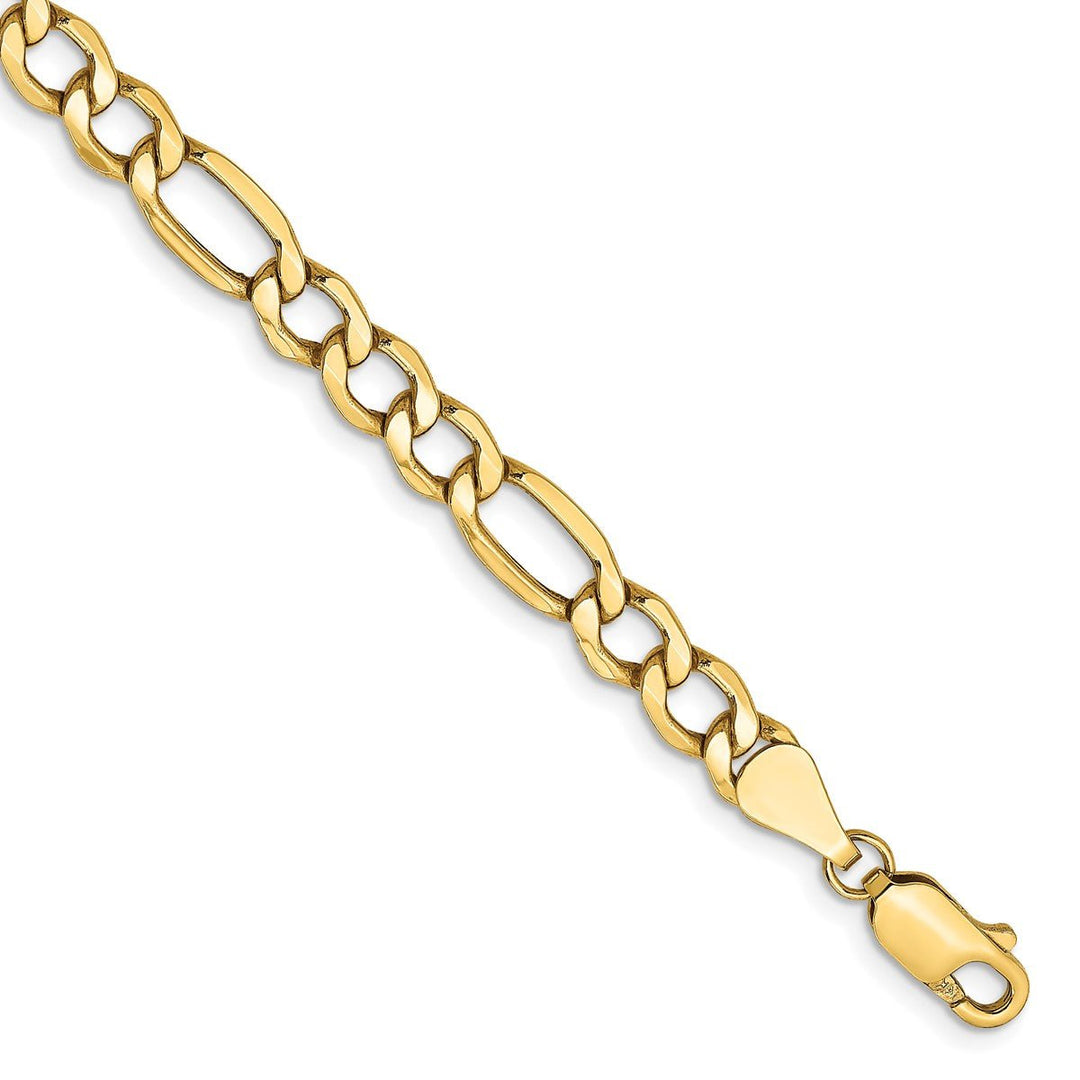 Gold 5.75mm Figaro Chain, 7"