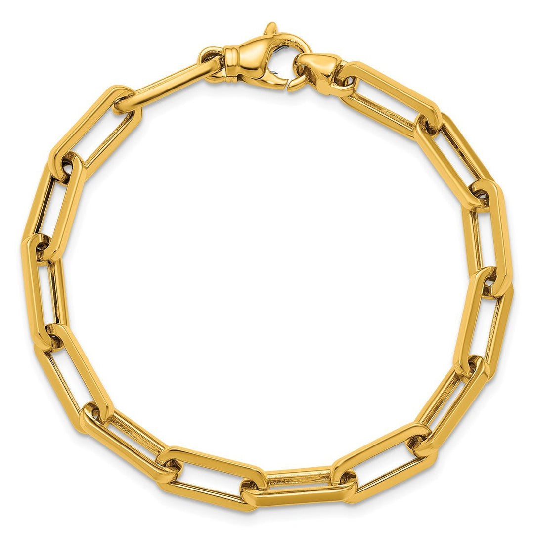Gold 5.7mm Paperclip Chain, 7.5