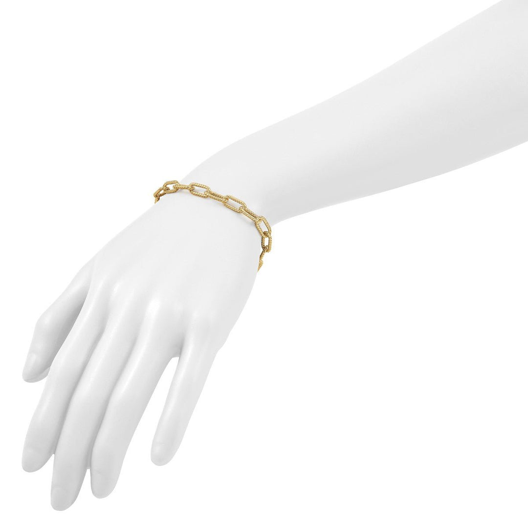 Gold 5.7mm Paperclip Chain, 7.5