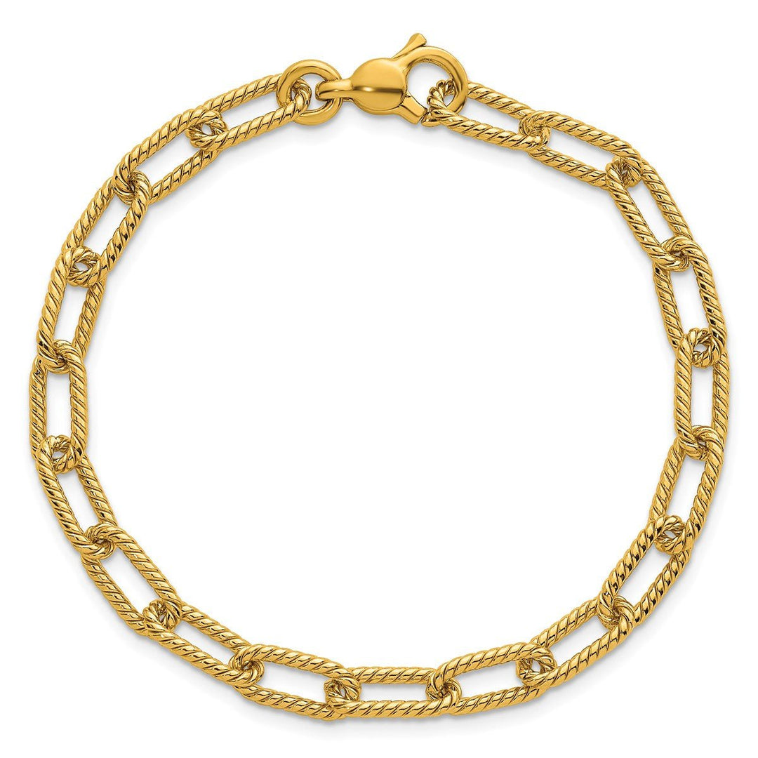 Gold 5.7mm Paperclip Chain, 7.5