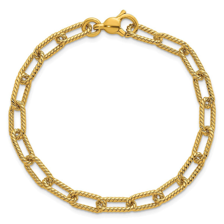 Gold 5.7mm Paperclip Chain, 7.5" - Chain - Design Jewellers Edmonton