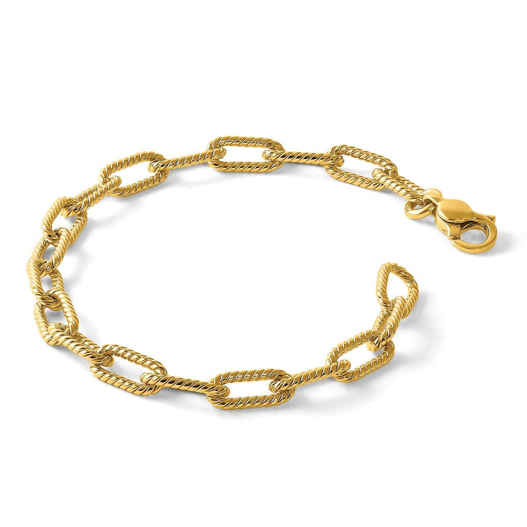 Gold 5.7mm Paperclip Chain, 7.5