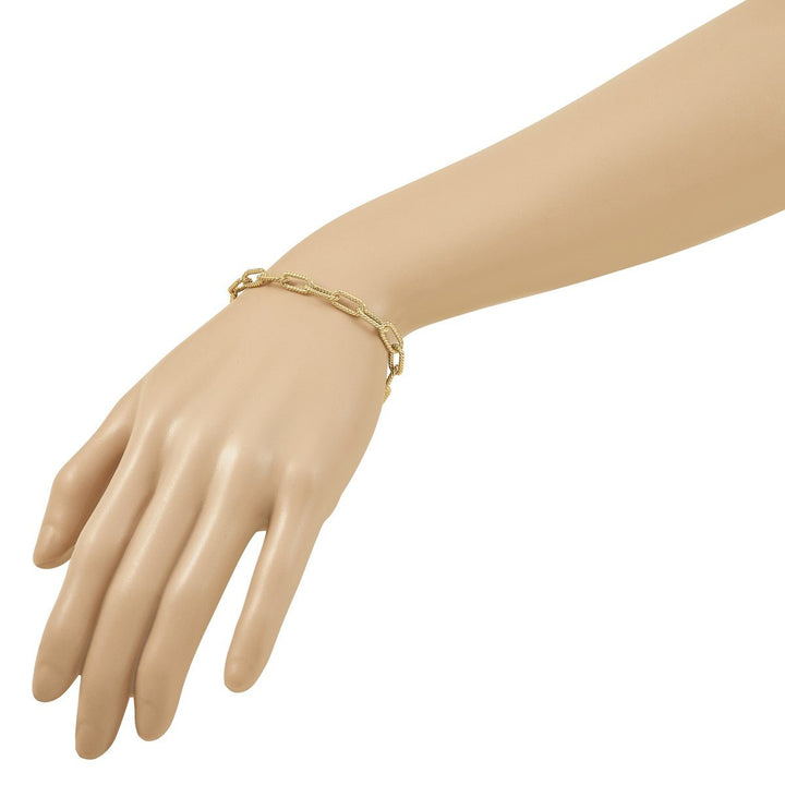 Gold 5.7mm Paperclip Chain, 7.5" - Chain - Design Jewellers Edmonton