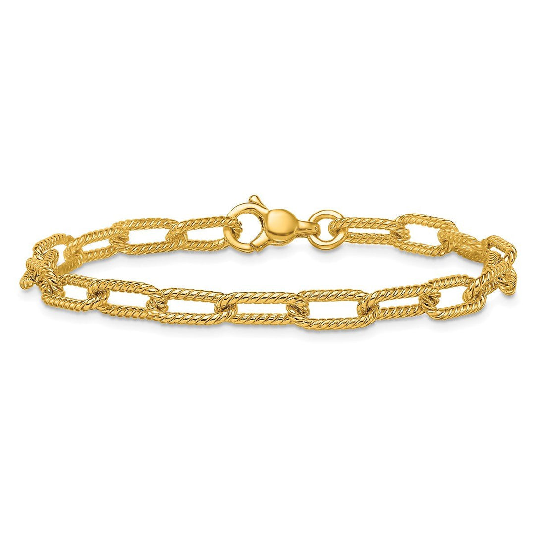 Gold 5.7mm Paperclip Chain, 7.5