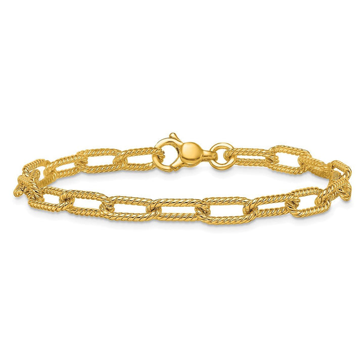 Gold 5.7mm Paperclip Chain, 7.5" - Chain - Design Jewellers Edmonton