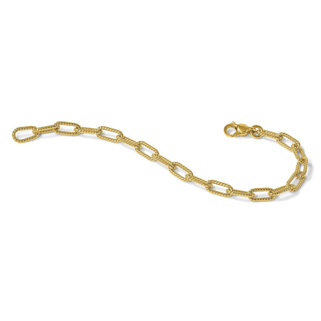 Gold 5.7mm Paperclip Chain, 7.5
