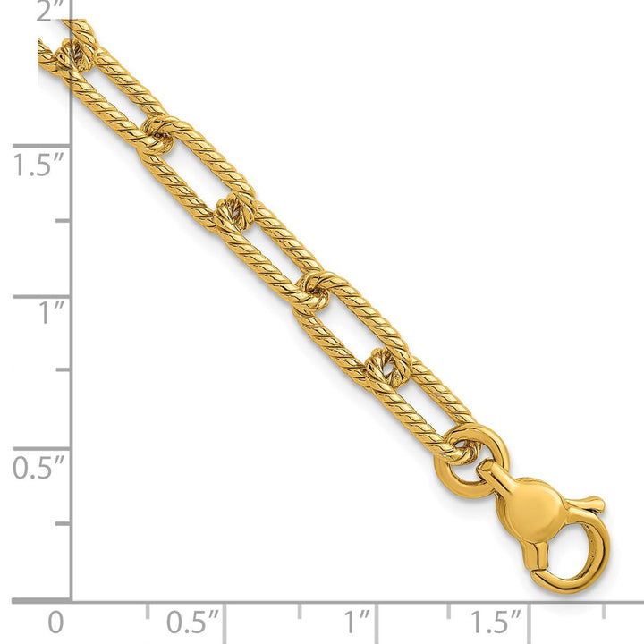 Gold 5.7mm Paperclip Chain, 7.5" - Chain - Design Jewellers Edmonton