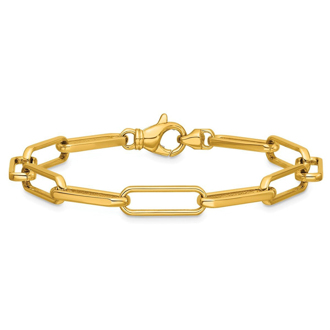 Gold 5.8mm Paperclip Chain, 7.5