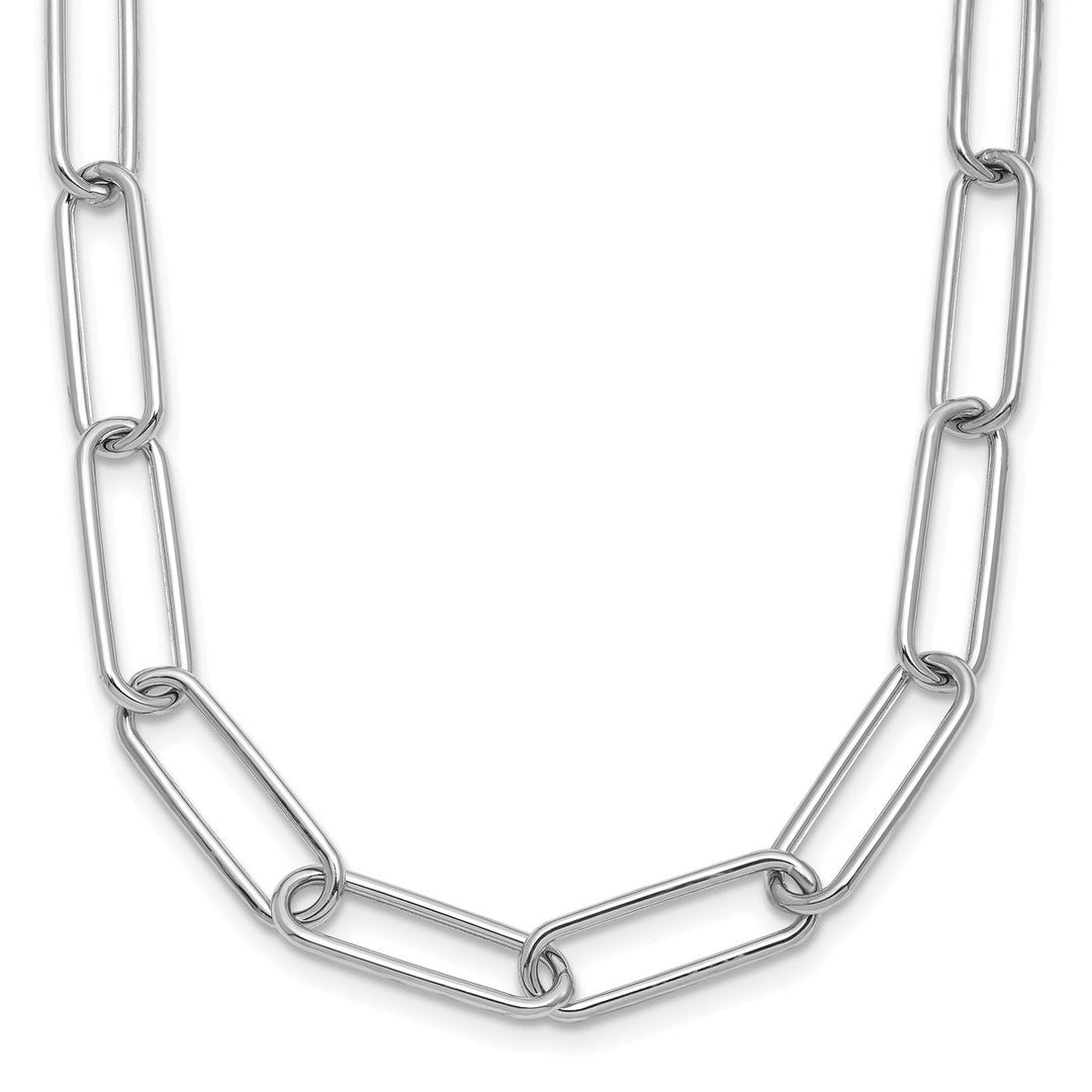 Gold 5.9mm Paperclip Necklace, 16"