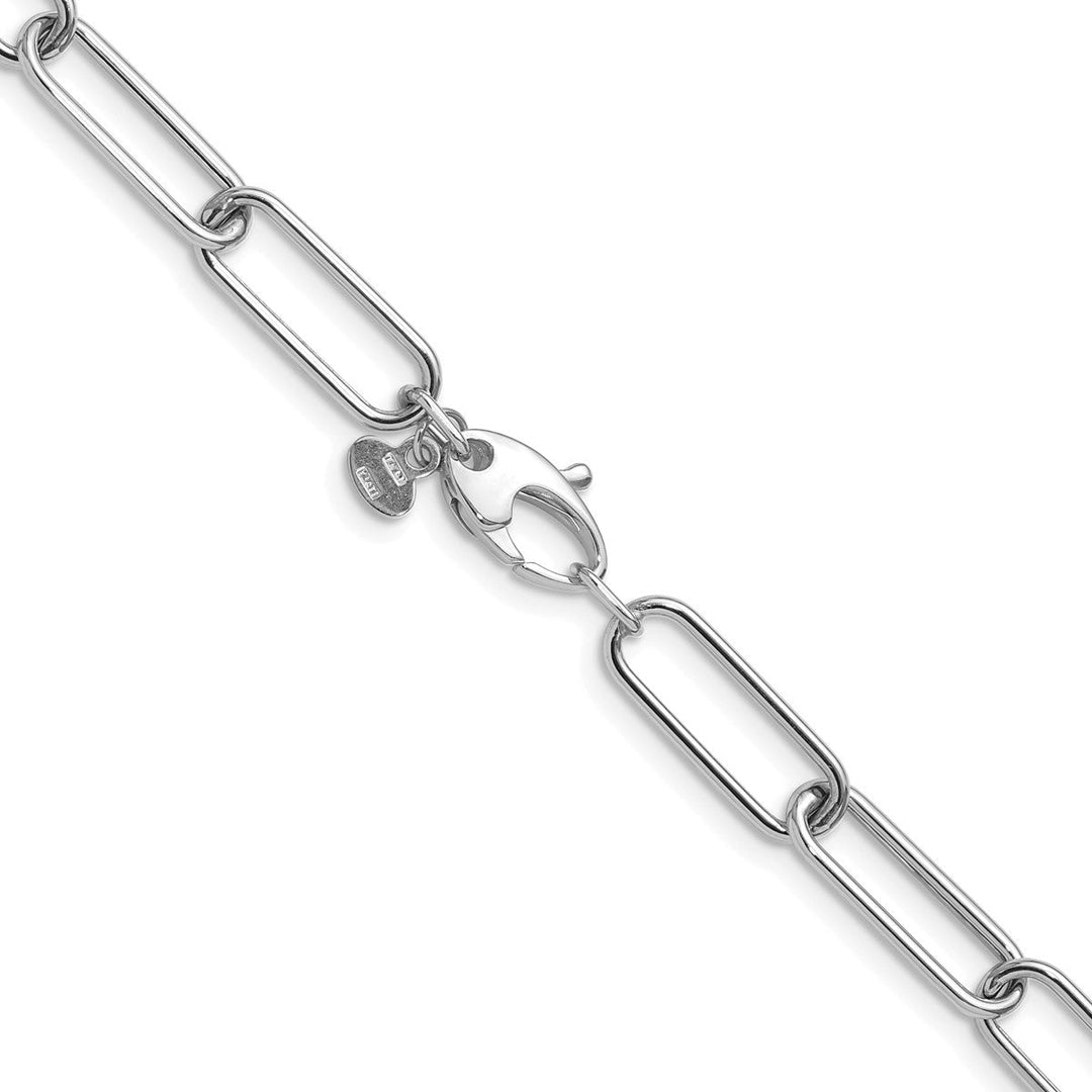 Gold 5.9mm Paperclip Necklace, 18