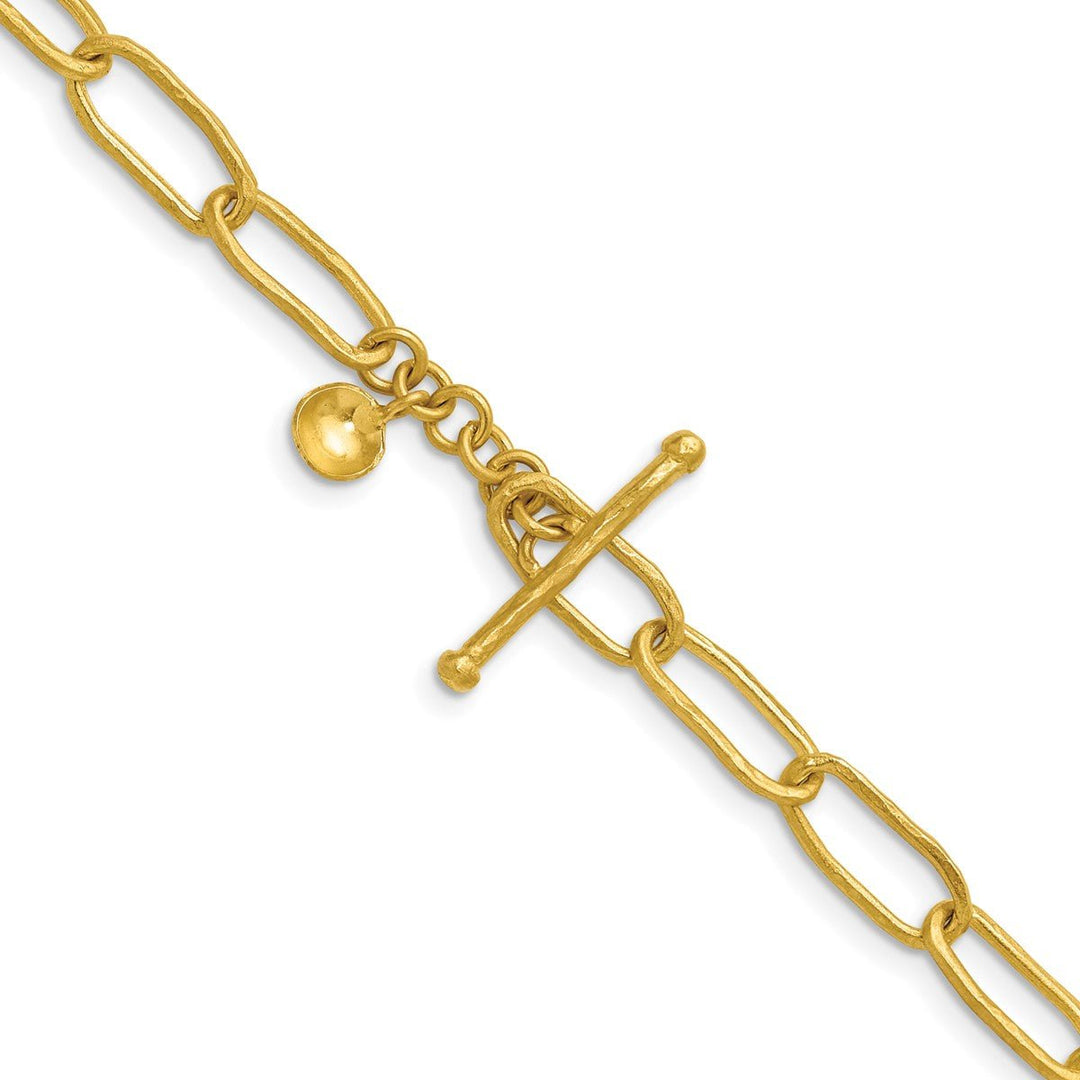 Gold 5.9mm Paperclip Necklace, 18