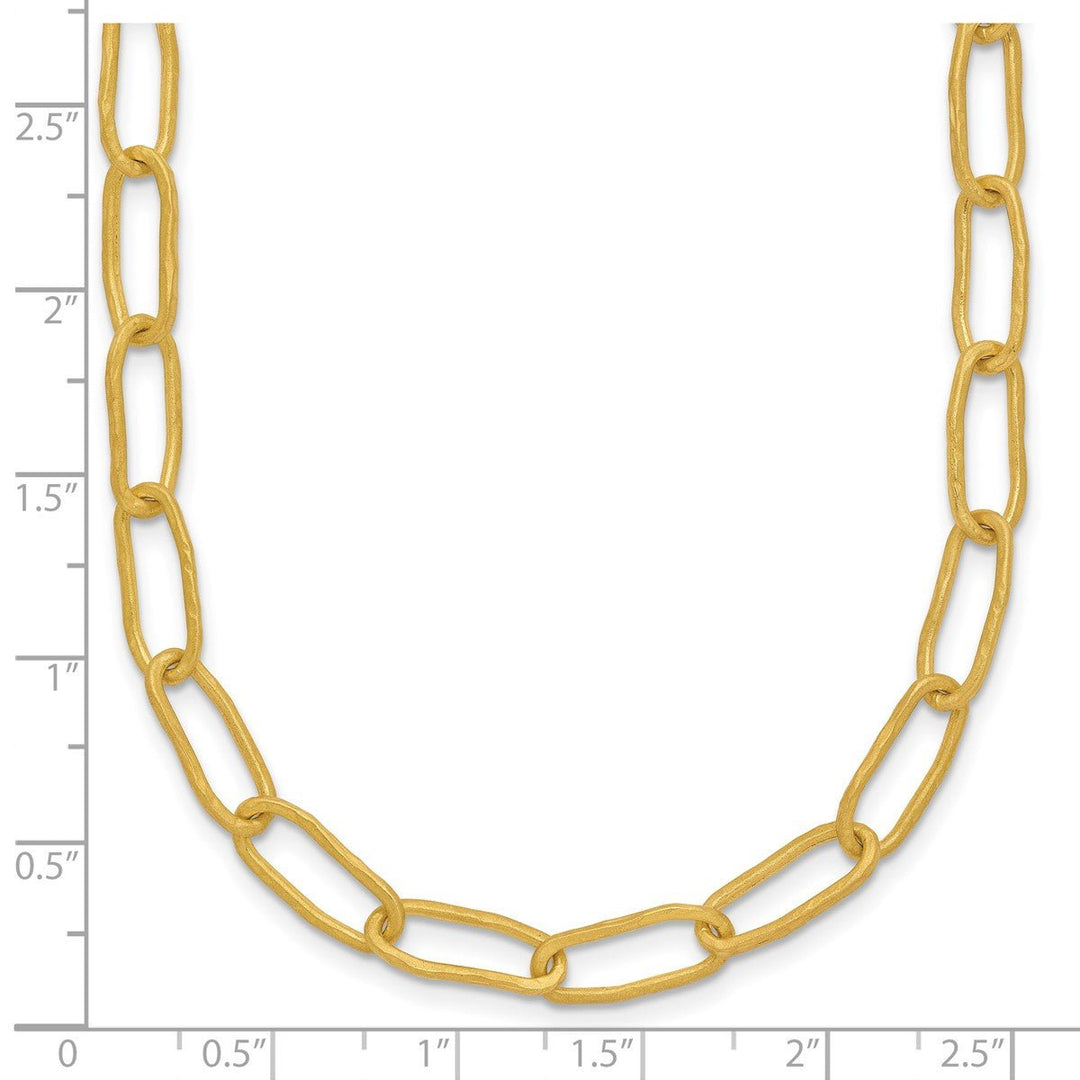 Gold 5.9mm Paperclip Necklace, 18
