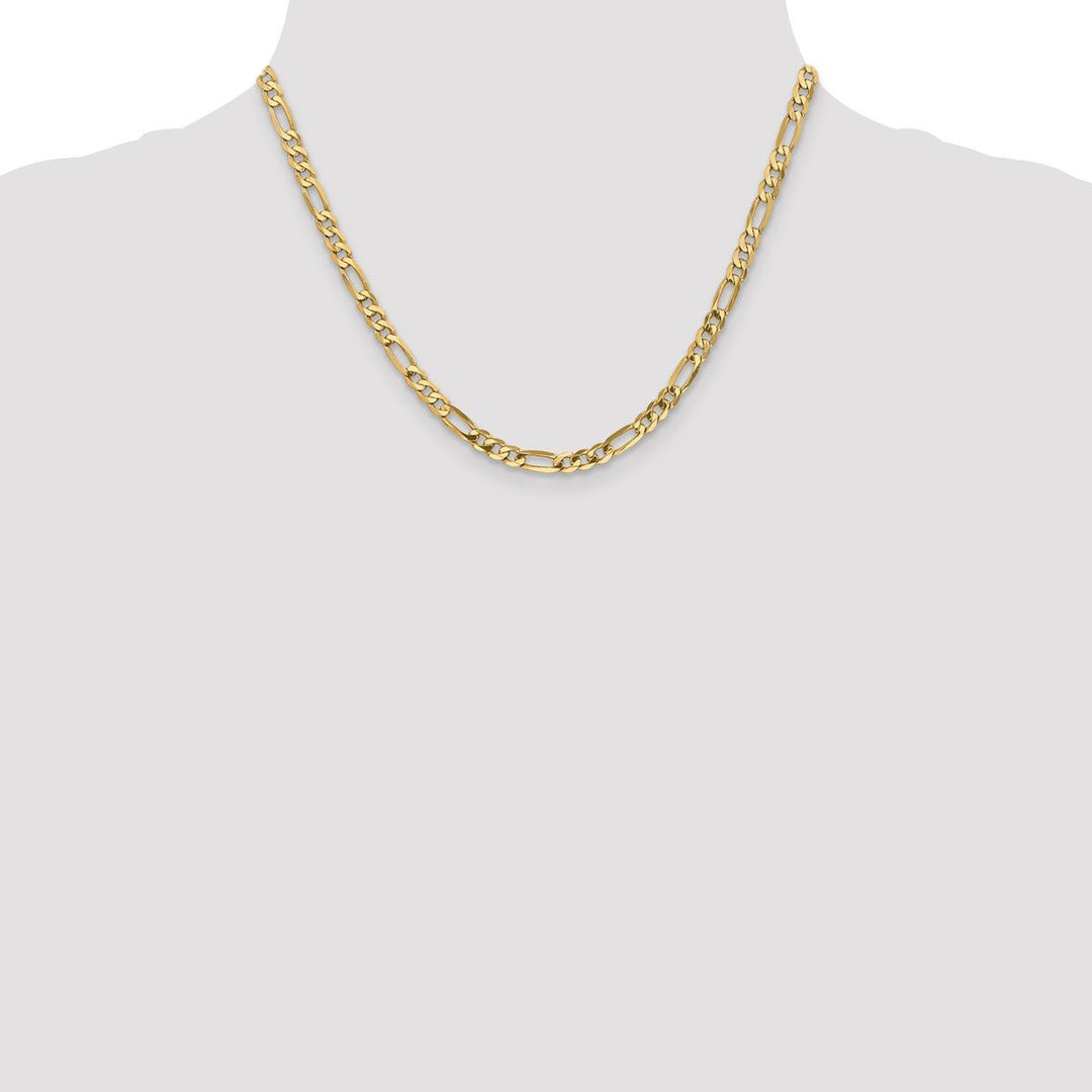 Gold 5mm Figaro Chain, 18