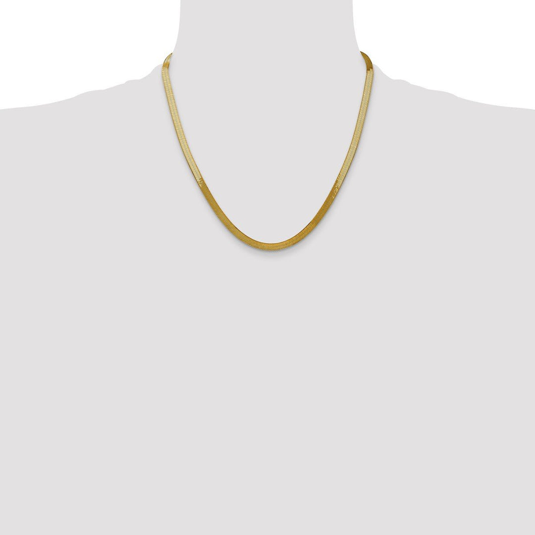 Gold 5mm Herringbone Chain, 20