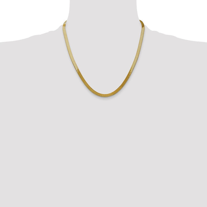Gold 5mm Herringbone Chain, 20" - Chain - Design Jewellers Edmonton