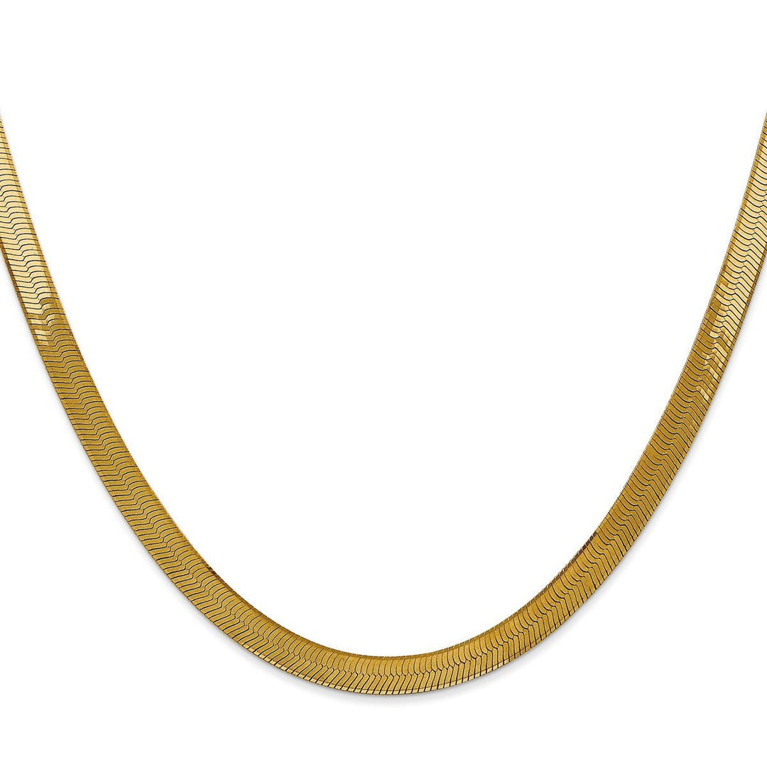 Gold 5mm Herringbone Chain, 22