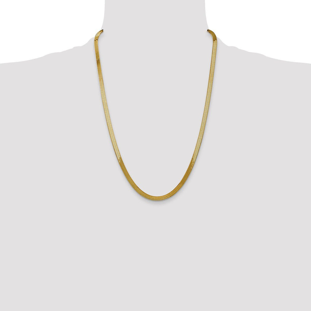 Gold 5mm Herringbone Chain, 24