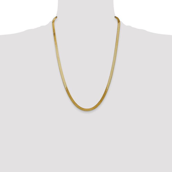 Gold 5mm Herringbone Chain, 24" - Chain - Design Jewellers Edmonton