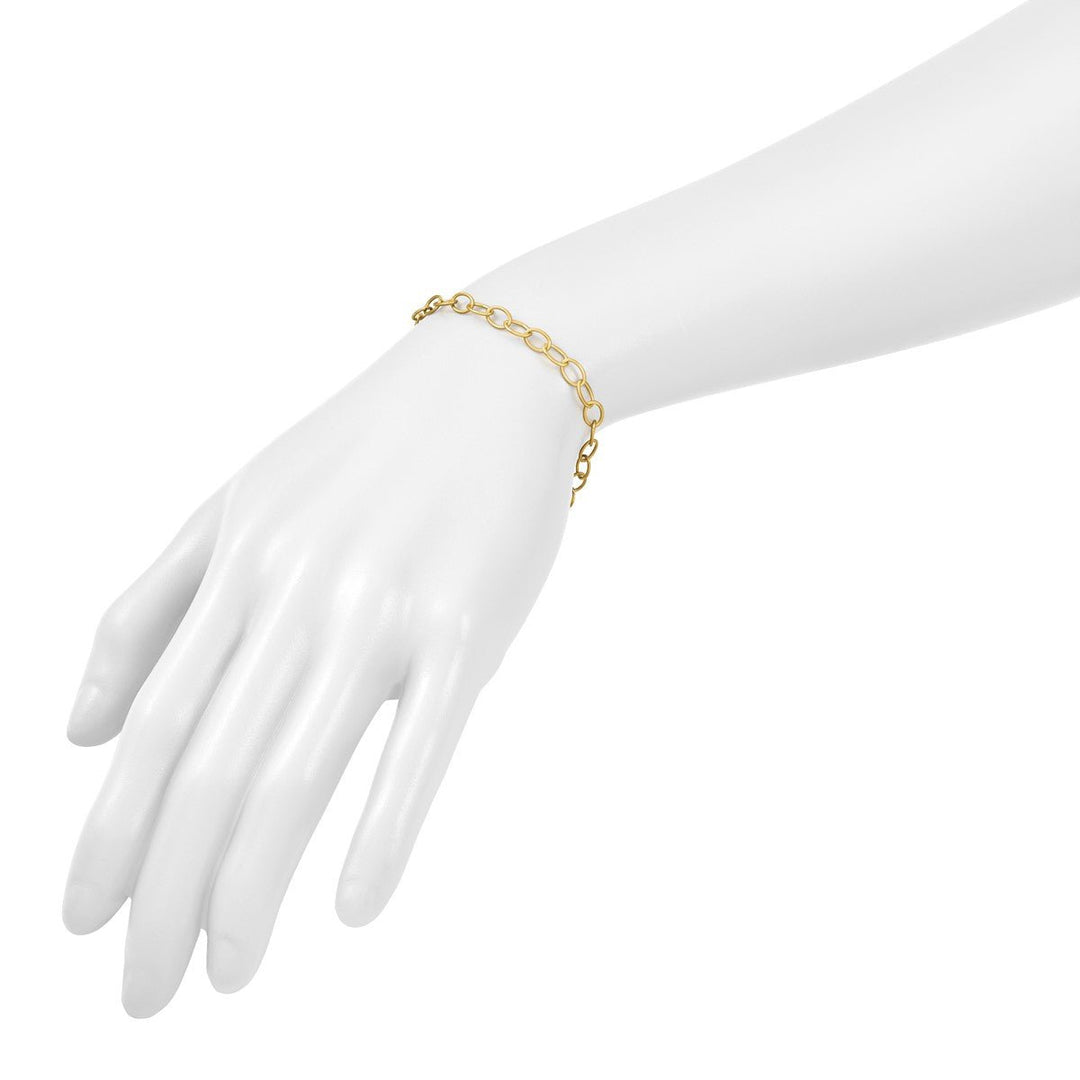 Gold 5mm Link, Other Bracelet, 7.5