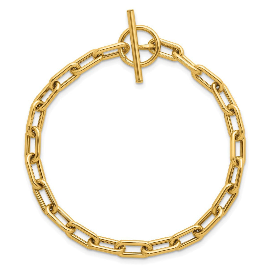 Gold 5mm Paperclip Bracelet, 7.5