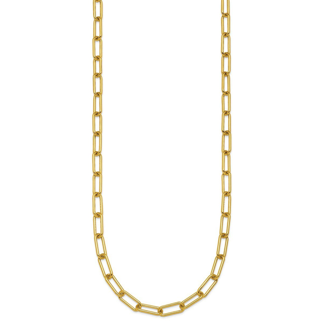 Gold 5mm Paperclip Necklace, 18