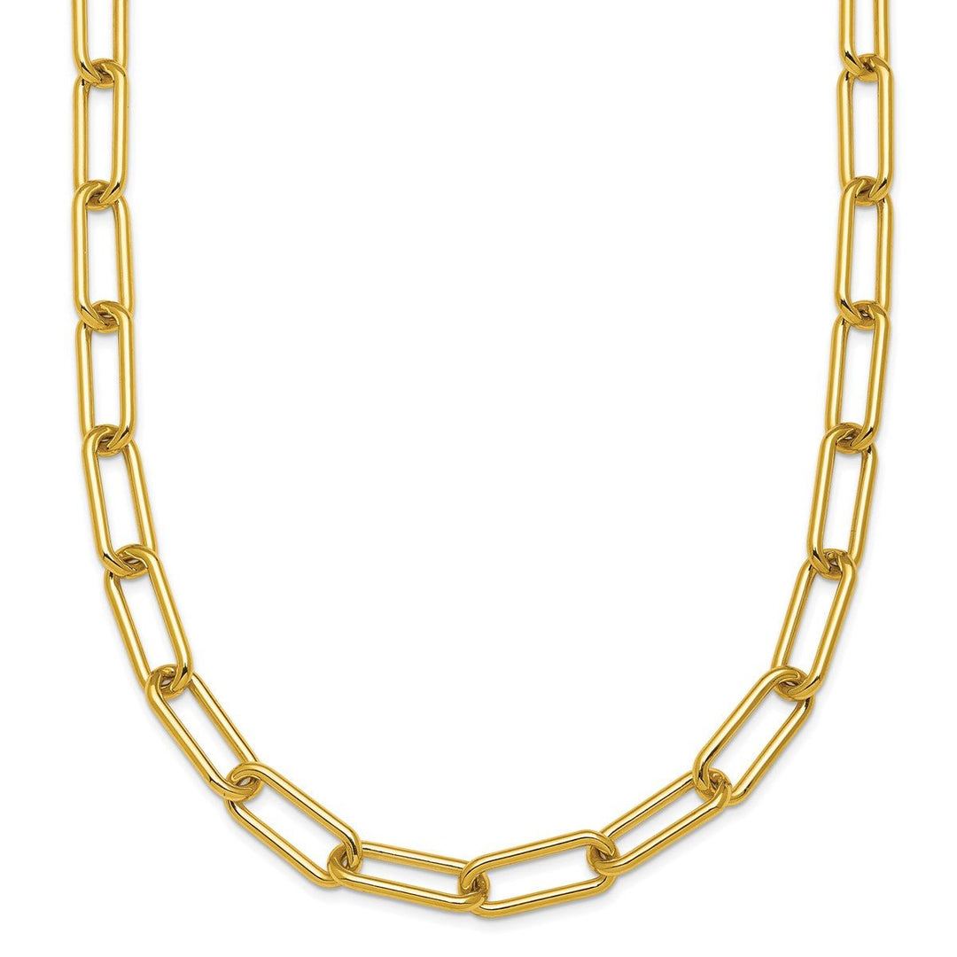 Gold 5mm Paperclip Necklace, 24"