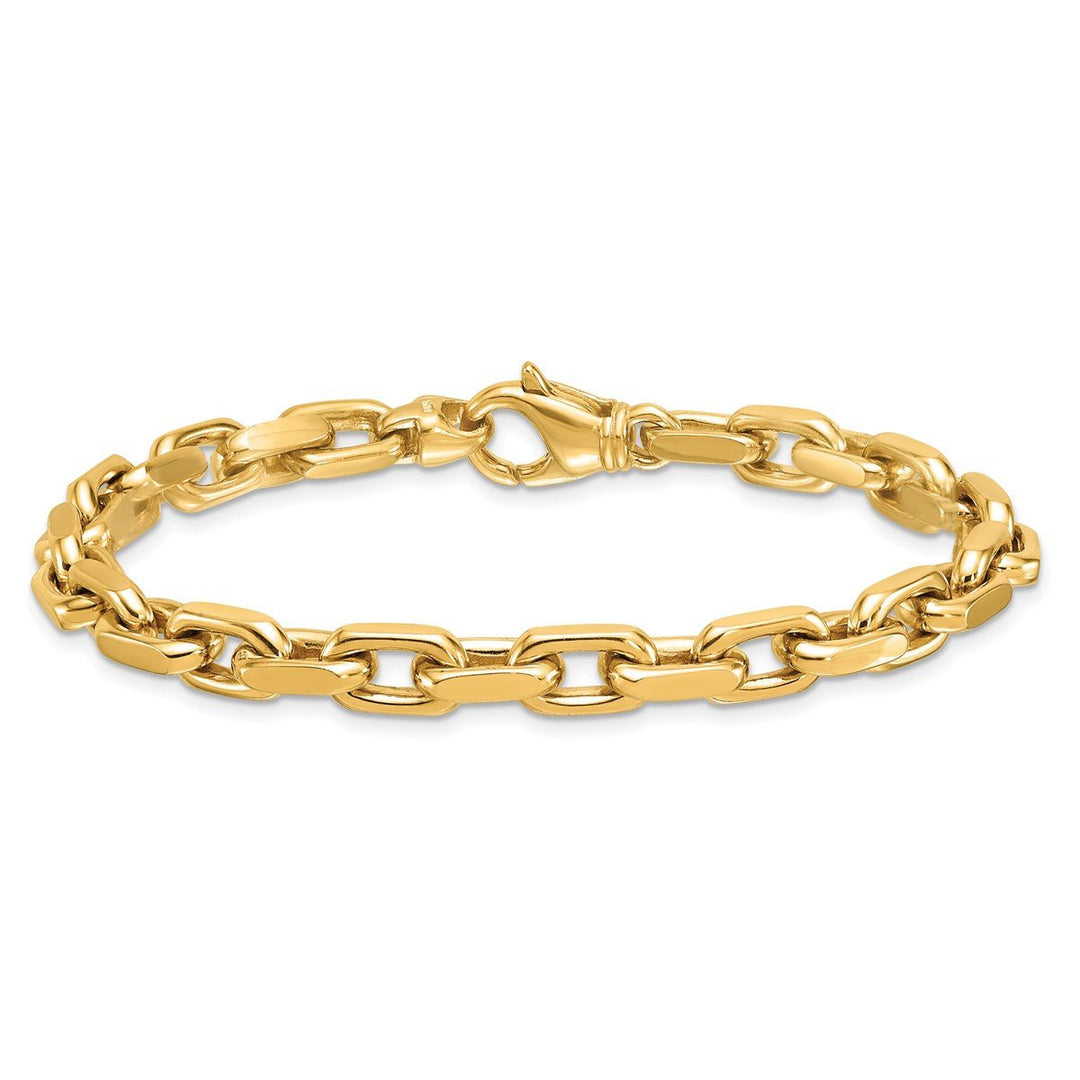 Gold 6.2mm Cable Bracelet, 9