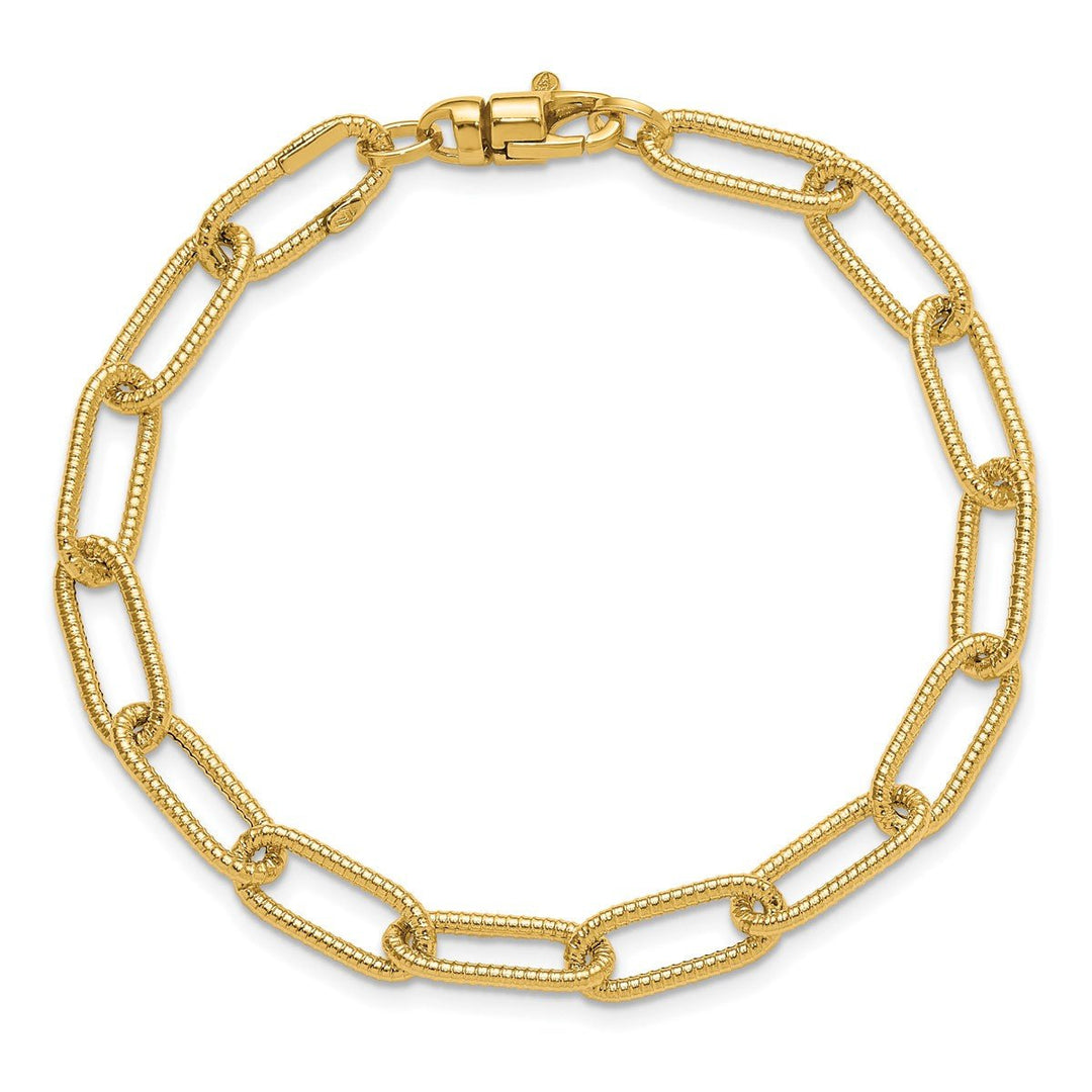 Gold 6.36mm Link, Other Bracelet, 7.5