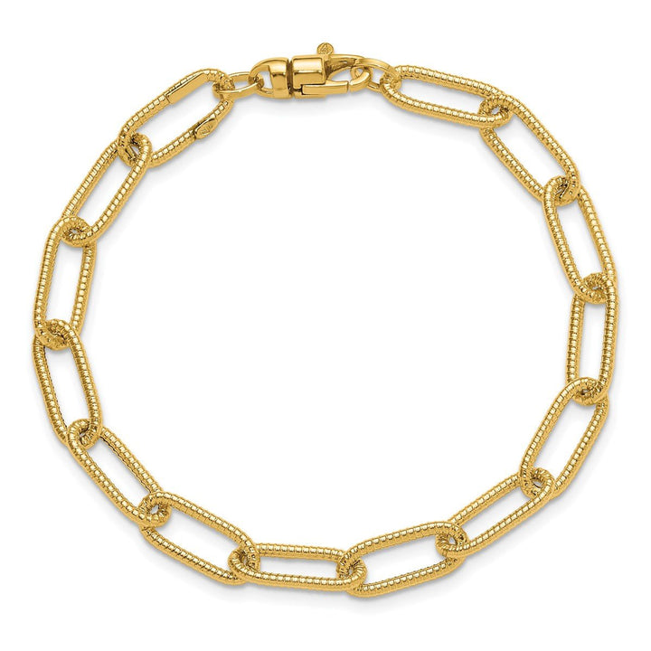 Gold 6.36mm Link, Other Bracelet, 7.5" - Bracelet - Design Jewellers Edmonton