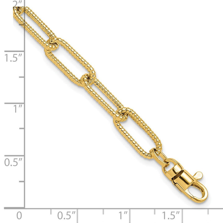 Gold 6.36mm Link, Other Bracelet, 7.5" - Bracelet - Design Jewellers Edmonton