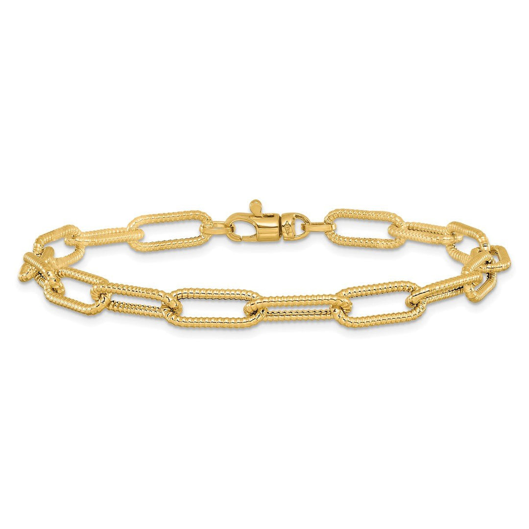 Gold 6.36mm Link, Other Bracelet, 7.5