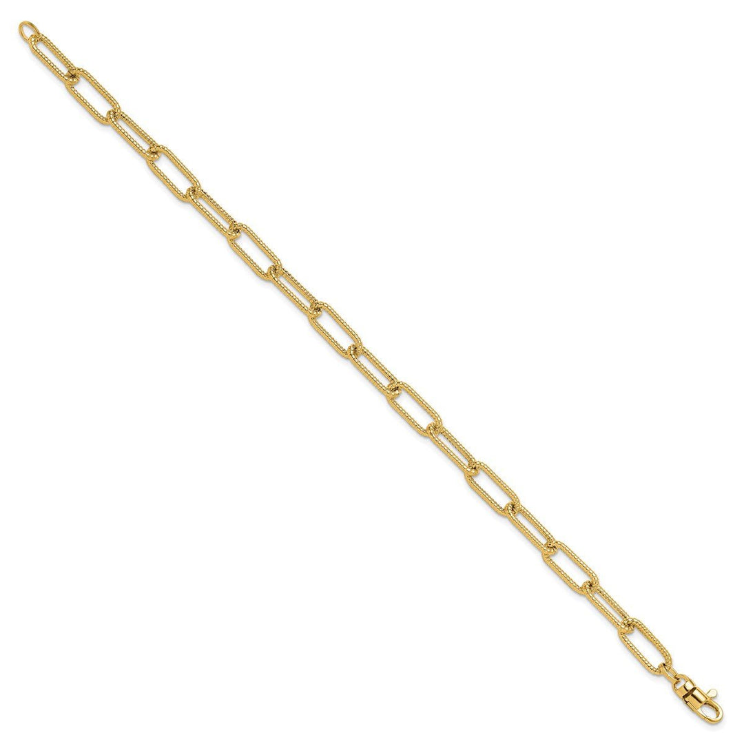 Gold 6.36mm Link, Other Bracelet, 7.5