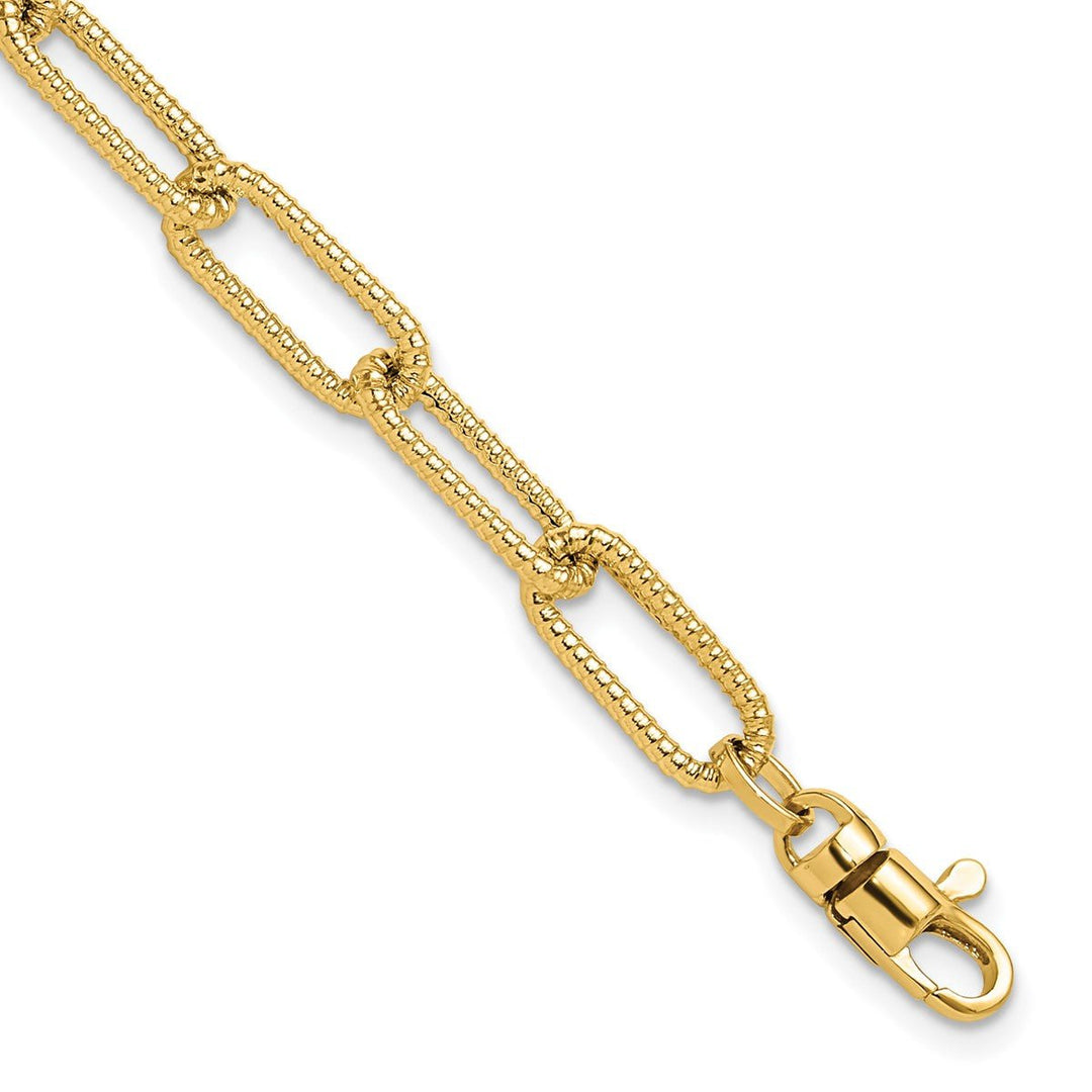 Gold 6.36mm Link, Other Bracelet, 7.5"