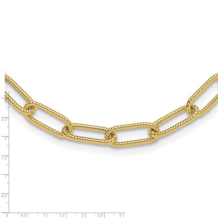 Gold 6.36mm Link, Other Necklace, 18" - Necklace - Design Jewellers Edmonton