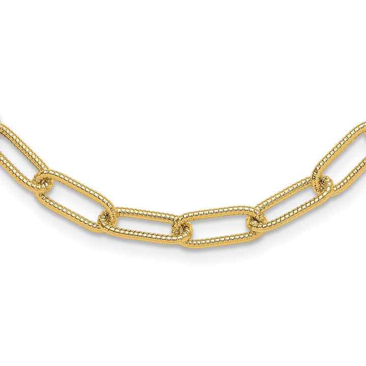 Gold 6.36mm Link, Other Necklace, 18" - Necklace - Design Jewellers Edmonton
