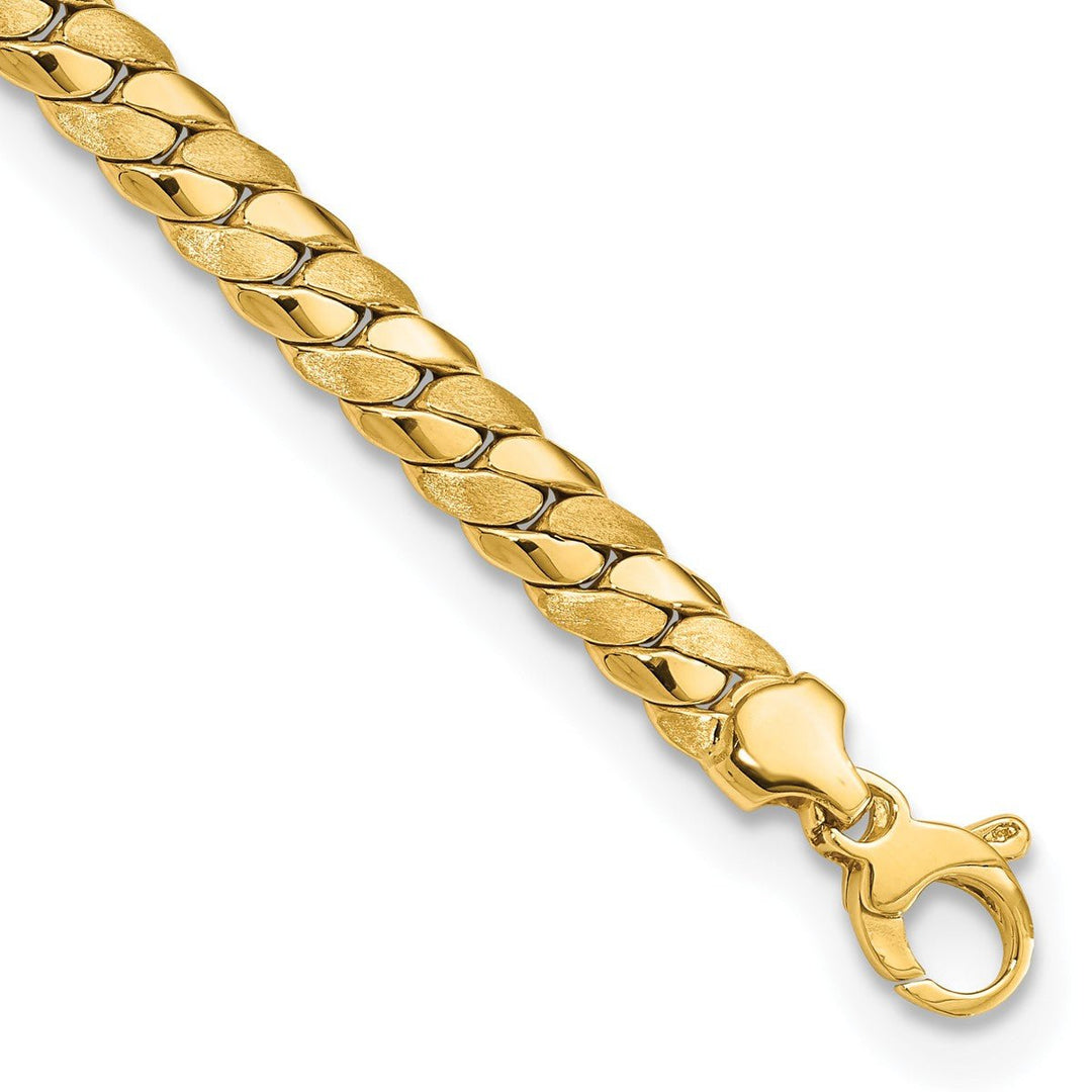 Gold 6.46mm Link, Other Bracelet, 7.75"